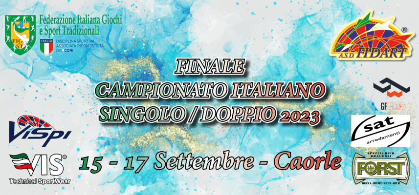 Campionato Italiano Singolo - Doppio e Coppa Italia 2023 Campionato Italiano Singolo - Doppio e Coppa Italia 2023