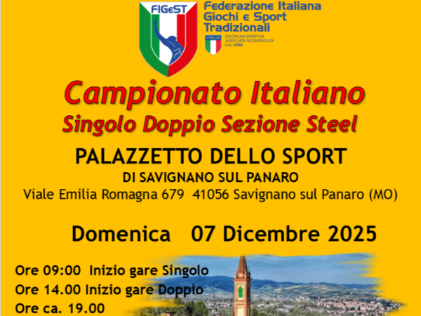 Campionato Italiano Singolo Doppio Sezione Steel 2025